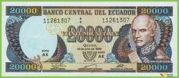 Voyo ECUADOR 20000 Sucres 12.7.1999 P129 AK UNC - Equateur