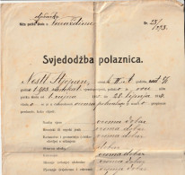 CROATIA  --   VARAZDIN  --   NIZA PUCKA DJECACKA SKOLA  --  SVJEDODZBA POLAZNICA  -   CERTIFICATE  - 1914 - Diplomi E Pagelle