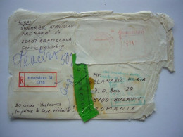 Avion / Airplane / From Bratislava To Buzau, Romania / Devant De Lettre / Contrôle Douanier - Cartas & Documentos