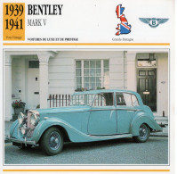 Bentley Mk V - Carrosserie Park Ward -  1939 - Voiture De Prestige -  Fiche Technique Automobile (GB) - Voitures