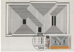 Germany Deutschland 1983 Maximum Card, Bauhaus, Josef Albers, Art Kunst, "Sanctuary", Canceled In Bonn - 1981-2000