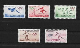 CONGO BELGE  1960 JO DE ROMME YVERT  N° 367/371 NEUF MNH** - Sommer 1960: Rom