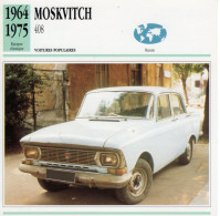 Moskvitch 408  -  1966  - Voiture Populaire -  Fiche Technique Automobile (URSS) - Auto's