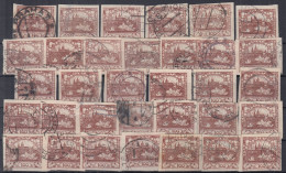 ⁕ Czechoslovakia 1918-1919 ( Castle Of Prague ) ⁕ Hradcany 100 H. Mi.8 ⁕ 33v Used / Shades / Imperf. - Scan - Usados