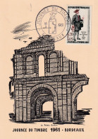 Journée Du Timbre 1961, Bordeaux, Facteur De La Petite Poste De Paris - Giornata Del Francobollo