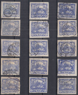 ⁕ Czechoslovakia 1918-1919 ( Castle Of Prague ) ⁕ Hradcany 200 H. Mi.9 A,b ⁕ 15v Used / Shades / Imperf. - Scan - Used Stamps