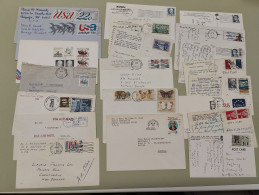 USA Airmail Luftpost Postkarten 20 Pz. 1961-1990 Meist Nach Europa Gelaufen - Sonstige & Ohne Zuordnung