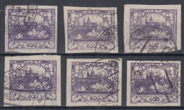 ⁕ Czechoslovakia 1918-1919 ( Castle Of Prague ) ⁕ Hradcany 400 H. Mi.10 ⁕ 6v Used / Shades / Imperf. - Used Stamps