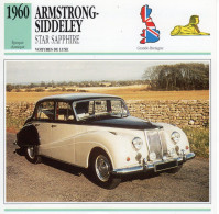 Armstrong-Siddeley Star Sapphire  -  1960  - Voiture De Luxe -  Fiche Technique Automobile (GB) - Autos