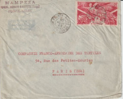 1946 - AEF / MOYEN CONGO - ENVELOPPE Par AVION De POINTE NOIRE => PARIS - Covers & Documents