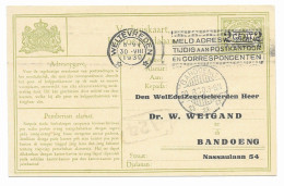 Ned. Indië 1930, Verhuiskaart G7b Van Weltevreden (SN 2799) - Niederländisch-Indien