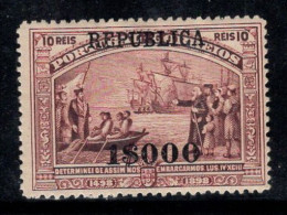 Portugal 1911 Mi. 189 Neuf * MH 100% Surimprimé 1000 R, RÉPUBLIQUE - Nuevos