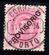 Portugal 1892 Mi. 83 Oblitéré 100% King Charles, PROVISORIO, 20 R Surimprimé - Gebraucht