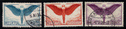 Suisse 1924 Mi. 189 Z-191 Z Oblitéré 60% Poste Aérienne Icare - Used Stamps