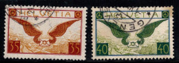 Suisse 1929 Mi. 233-234 Oblitéré 100% Poste Aérienne Les Ailes, Lettre - Gebraucht