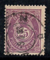 Norvège 1882 Mi. 42 Oblitéré 60% 25 O - Used Stamps