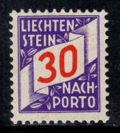 Liechtenstein 1928 Mi. 18 Neuf ** 100% Timbre-taxe 30 Rp - Postage Due