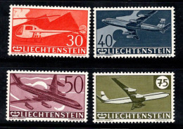 Liechtenstein 1960 Mi. 391-394 Neuf ** 100% Poste Aérienne Aéronef - Luftpost