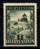 Liechtenstein 1952 Mi. 309 Neuf ** 100% 5 Fr, Château De Vaduz - Neufs