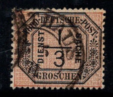 Confédération De L'Allemagne Du Nord 1870 Mi. 2 Oblitéré 100% Service 1/3 Gr - Andere & Zonder Classificatie