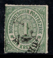 Confédération De L'Allemagne Du Nord 1868 Mi. 7 Oblitéré 100% 1 Kr, Chiffres - Autres & Non Classés