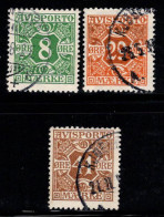 Danemark 1915 Mi. 11-13 Oblitéré 100% Timbre-taxe - Postage Due