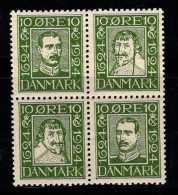 Danemark 1934 Mi. 131-134 Neuf ** 100% Bloc De Quatre Roi Christian X - Nuevos