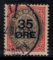 Danemark 1912 Mi. 61 Oblitéré 100% Surimprimé 35 O - Used Stamps
