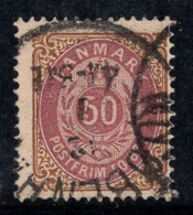 Danemark 1875 Mi. 30 Oblitéré 100% 50 O, Chiffres - Gebraucht