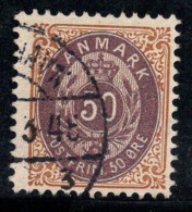 Danemark 1875 Mi. 30 Oblitéré 100% 50 O, Chiffres - Used Stamps