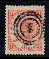 Danemark 1864 Mi. 13 A Oblitéré 100% 4 S, Armoiries - Used Stamps