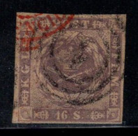 Danemark 1854 Mi. 6 Oblitéré 100% 16 S, Armoiries - Used Stamps