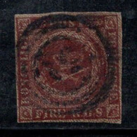 Danemark 1851 Mi. 1 Oblitéré 100% 4 S, Armoiries - Used Stamps