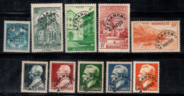 Monaco 1943 Yv. 1-10 Neuf ** 80% Preoblitérés - Precancels