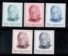 Monaco 1989 Mi. 1911-1915 Neuf ** 100% Prince Rainier III - Other & Unclassified