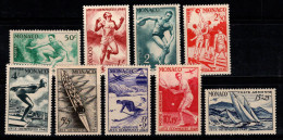 Monaco 1948 Mi. 339-347 Neuf ** 100% Poste Aérienne Jeux Olympiques - Poste Aérienne