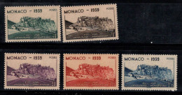 Monaco 1939 Mi. 200-204 Neuf ** 80% Université, Paysage - Autres & Non Classés