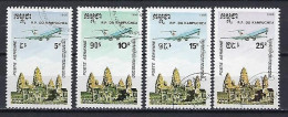 Kampuchea 1986 Avions (81) Yvert N° PA 36 à 39 Oblitéré Used - Kampuchea