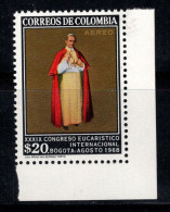 Colombie 1968 Mi. 1134 Neuf ** 100% Poste Aérienne Congrès Eucharistique, Pape - Colombia