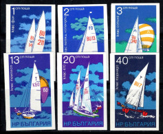 Bulgarie 1973 Mi. 2294-2299 Neuf ** 100% Non Dentelé Voile, Sports Nautiques - Ungebraucht