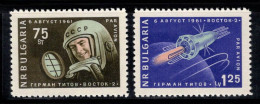 Bulgarie 1961 Mi. 1279-1280 Neuf ** 100% Poste Aérienne Vostok, L'espace - Poste Aérienne