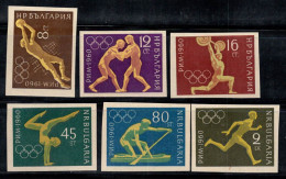 Bulgarie 1960 Mi. 1178-1183 Neuf ** 100% Non Dentelé Jeux Olympiques, Sports - Ungebraucht