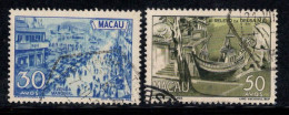 Macao 1950 Mi. 367, 368 Oblitéré 100% Vues, Constructions - Used Stamps