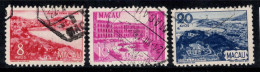 Macao 1948 Mi. 349-351 Oblitéré 80% Vues, Constructions - Usati