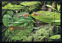 Îles Vierges Britanniques 1999 Mi. Bl. 97 Bloc Feuillet 100% Neuf ** Reptiles - Britse Maagdeneilanden