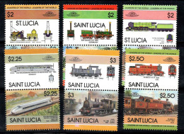 Sainte-Lucie 1983-86 Neuf ** 100% Locomotives, Trains - St.Lucia (1979-...)