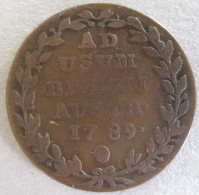 Pays-Bas Autrichiens , 2 Liards 1789 Bruxelles , Joseph II, En Cuivre KM# 31 - 1714-1794 Países Bajos Austríacos