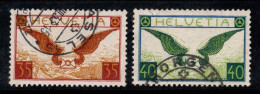 Suisse 1929 Mi. 233x-234x Oblitéré 100% Poste Aérienne Les Ailes - Oblitérés
