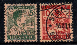 Suisse 1915 Mi. 128-129 Oblitéré 100% Signé BPP, 10 C, Pro Juventute - Used Stamps