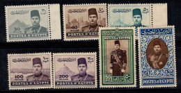 Égypte 1939 Mi. 252-259 Neuf * MH 60% Roi Farouk - Neufs